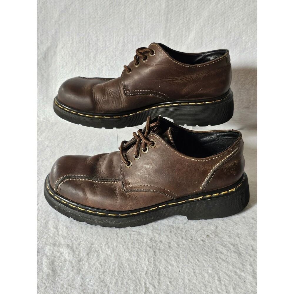 Vintage Dr. Martens 8053 Brown Leather Oxford Shoes Made in England Size 8